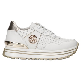 Baskets en cuir Filippo DP3538 / 22 WH blanc