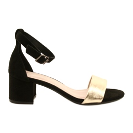 Sandales On A Bar Noir et Doré Evento 20SD98-1618