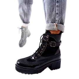 PG1 Bottes de travail Devera noires avec boucle le noir