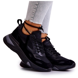 Vinceza Chaussures de sport femme Baskets Noir Spencer