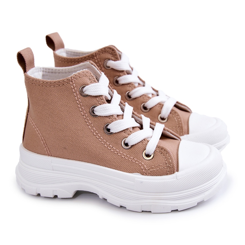FR1 Baskets montantes pour enfant Freeze marron clair brun brun