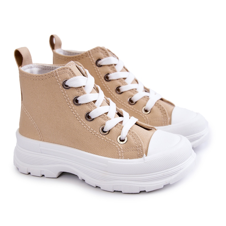 FR1 Baskets Montantes Enfant Beige Freeze