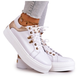 FILIPCZYK Chaussures De Sport En Cuir Sur La Plateforme Blanc Mary Ann