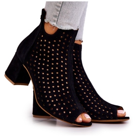 Bottes en Cuir Ajouré Maciejka 05420-43 Noir