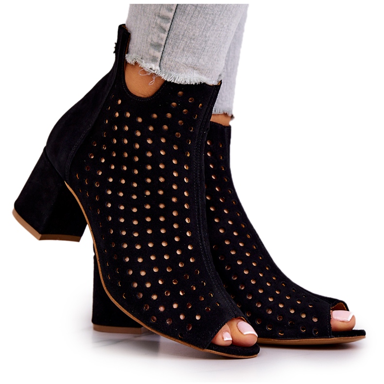 Bottes en Cuir Ajouré Maciejka 05420-43 Noir le noir