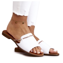 Lewski Shoes Chaussons Cuir Lewski Chaussures 3047 Blanc