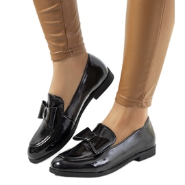 Chaussures femme noires laquées Flora