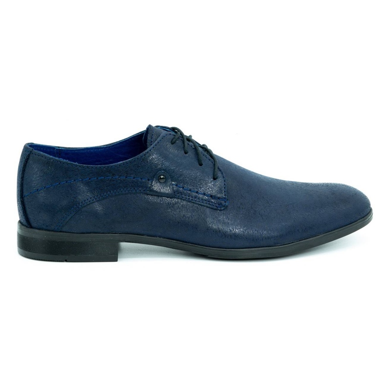 Polbut Chaussures habillées en cuir homme C3LAK bleu marine
