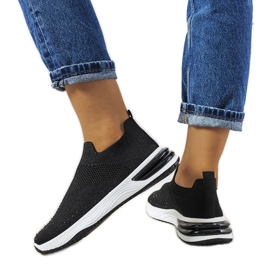 Baskets de sport noires à enfiler Winston le noir Baskets de sport noires à enfiler Winston le noir