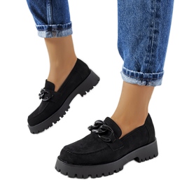 Chaussures noires sur semelle épaisse Nelis