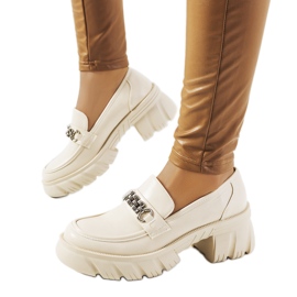 Mocassins beiges sur semelle épaisse Ruth
