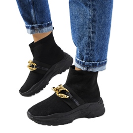 Baskets montantes noires Martin le noir