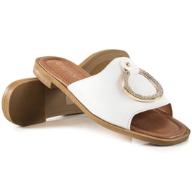 W. Potocki Chaussons Blancs Avec Ornement Potocki