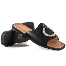 W. Potocki Chaussons gaufrés Potocki noir