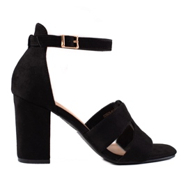 Evento Sandales à talons en daim noir