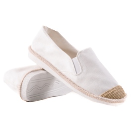 TRENDI Espadrilles blanches décontractées