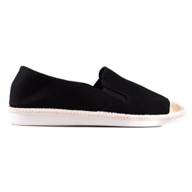 TRENDI Espadrilles noires décontractées le noir