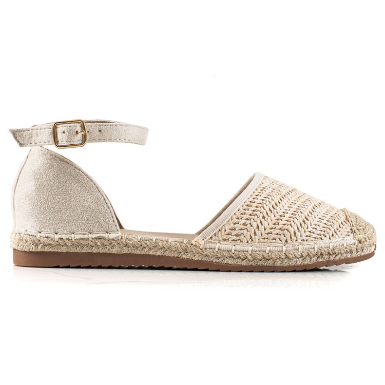 Anesia Paris Espadrilles Tressées Avec Boucle beige