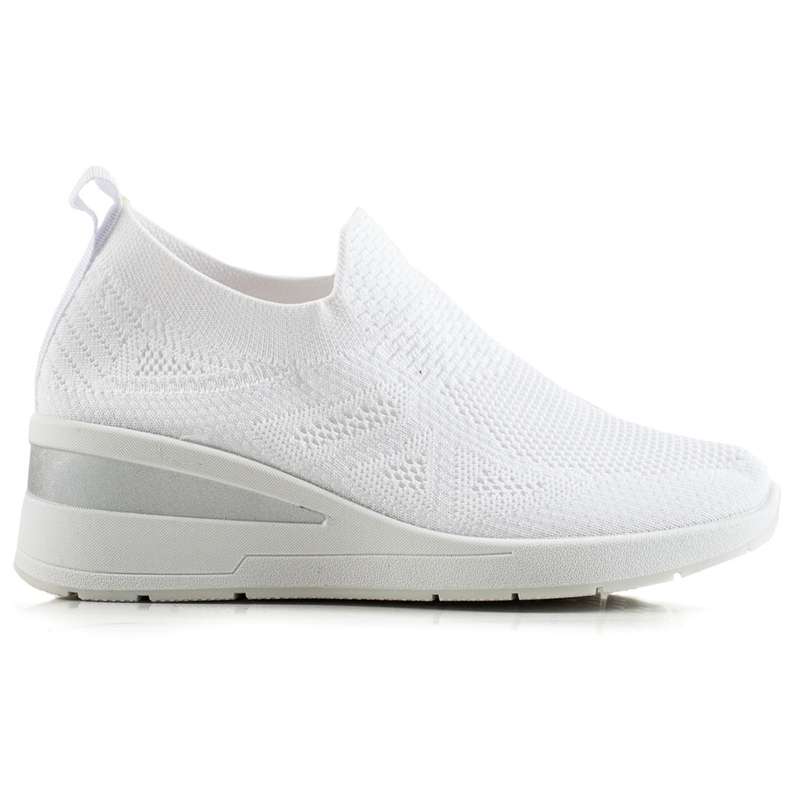 TRENDI Baskets compensées à enfiler blanche