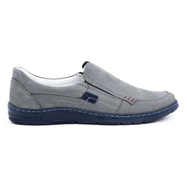 Olivier Mocassins homme en cuir Gris 943MA Olivier Mocassins homme en cuir Gris 943MA