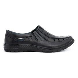 Olivier Mocassins cuir été homme 492MA noir