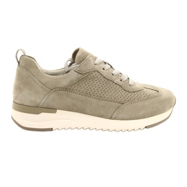 Chaussures en cuir ajouré Caprice pour femmes 23708-28 dans les tons de vert