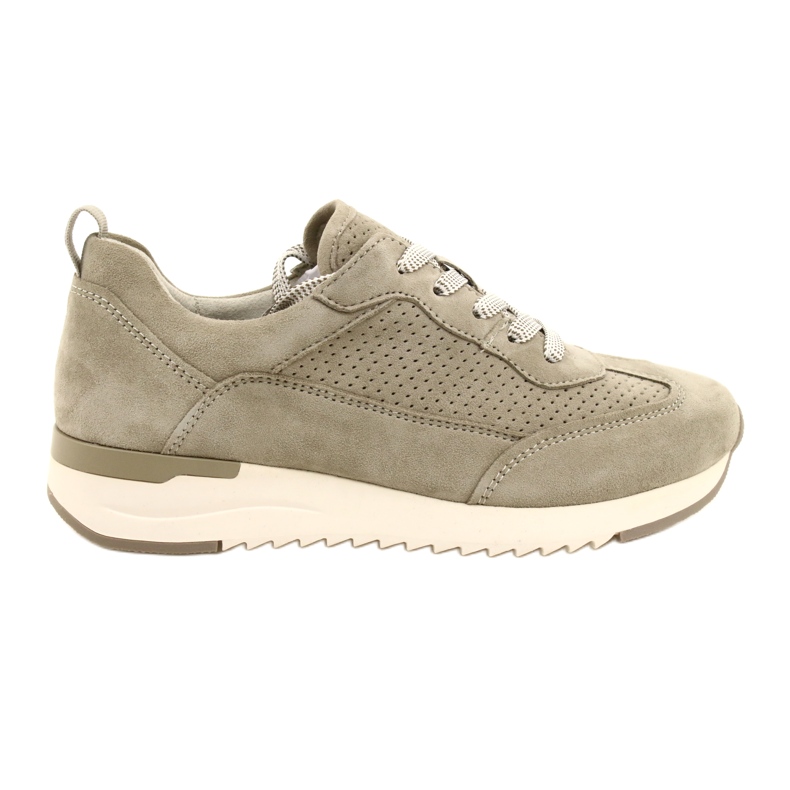 Chaussures en cuir ajouré Caprice pour femmes 23708-28 dans les tons de vert