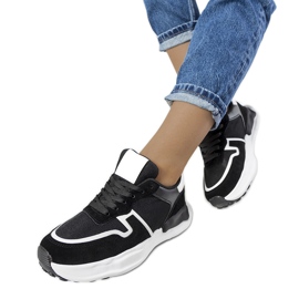Baskets Misano femme noires blanche