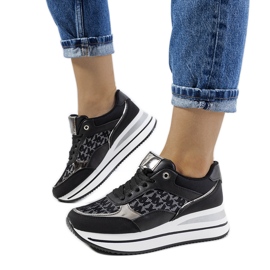 Baskets Farnèse noires le noir argent