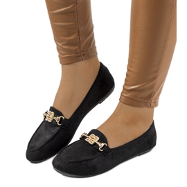 Mocassins noirs à boucle Cardoso