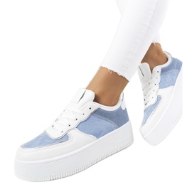 Baskets femme Statela bleues blanc