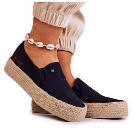 Espadrilles Femme Sur La Plateforme Cross Jeans JJ2R4015C Noir