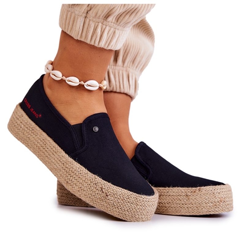 Espadrilles Femme Sur La Plateforme Cross Jeans JJ2R4015C Noir le noir Espadrilles Femme Sur La Plateforme Cross Jeans JJ2R4015C Noir le noir