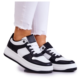 FG2 Chaussures de sport femme blanches et noires New Haven