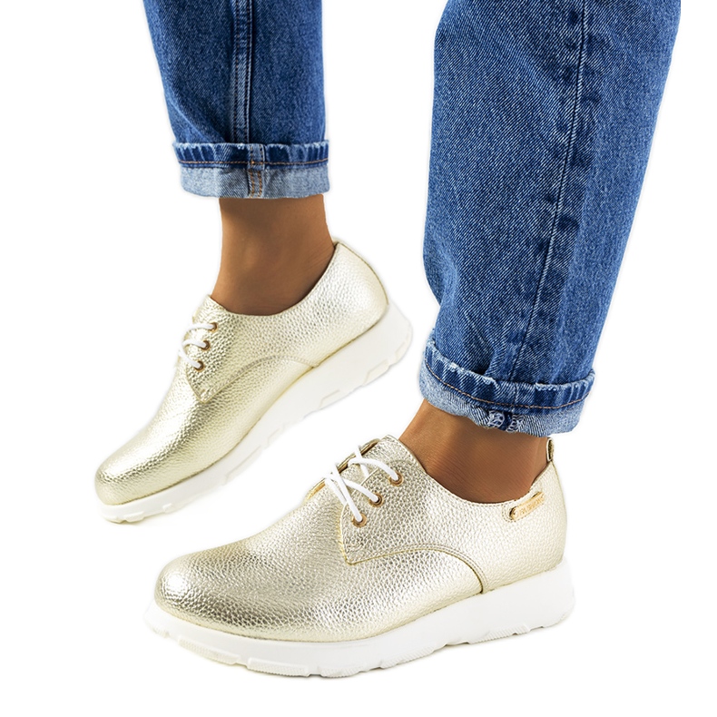 Chaussures femme Zipfs dorées d'or