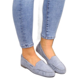 Mocassins en daim Sergio Leone W SK254F bleu