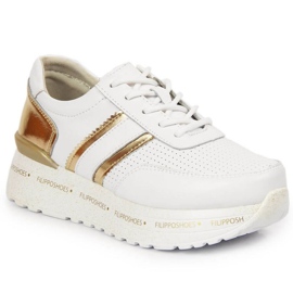 Baskets en cuir à plateforme Filippo W PAW328A blanc blanche