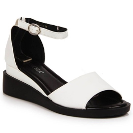 Sandales compensées Vinceza W JAN102B blanc blanche