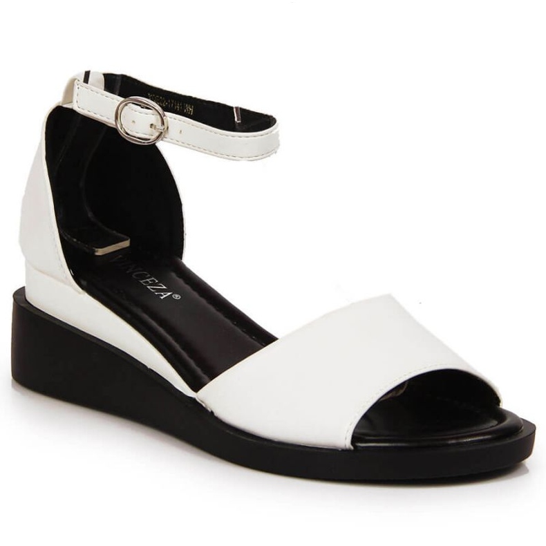 Sandales compensées Vinceza W JAN102B blanc blanche