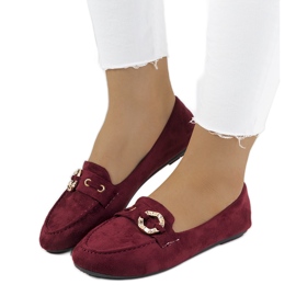 Mocassins pour femmes bordeaux de Leila rouge Mocassins pour femmes bordeaux de Leila rouge