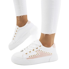 Baskets blanches et roses Udinesi