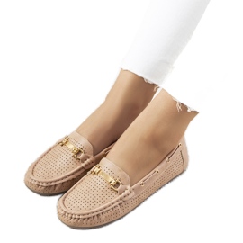 Mocassins femme Townley rose beige