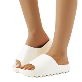 Babouches en caoutchouc blanc Christinia