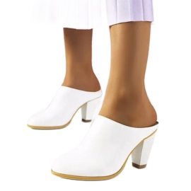 Chaussons blancs sur le poteau de Plotkin