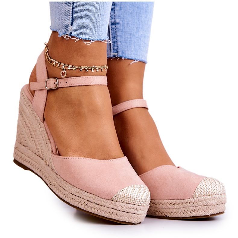 FW1 Espadrilles Femme Sur Plateforme Tressée Rose Canillo FW1 Espadrilles Femme Sur Plateforme Tressée Rose Canillo