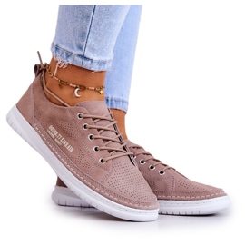 PE1 Baskets en Daim pour Femme Marron Cloesa brun