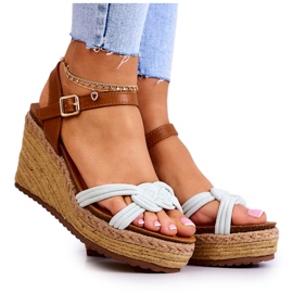 Sandales Compensées À La Mode Vert Vif Roseville