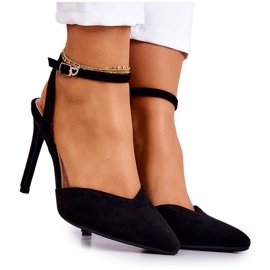 FB2 Escarpins à boucle en daim noirs Kharen