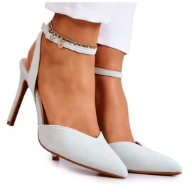 Talons Boucles Daim Vert Clair Kharen