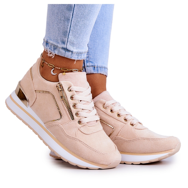 FB2 Chaussures de sport en daim sur la plate-forme Riverside beige clair